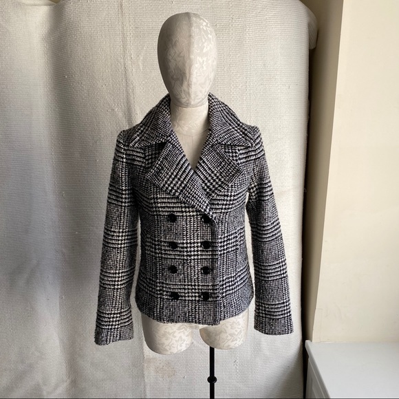 Banana Republic 4/6 Wool Houndstooth Blazer Jacket - Picture 6 of 8